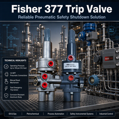 Fi-sher 377 صمام الضغط النيوماتيكي للتحكم في صمام السلامة