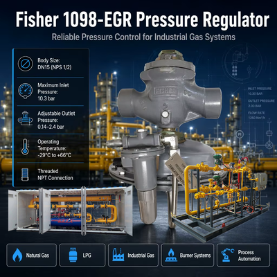 عالية الجودة Fi-sher 1098-EGR طيار يعمل على ضغط الغاز الطبيعي خفض صمام جهاز تنظيم ضغط الغاز