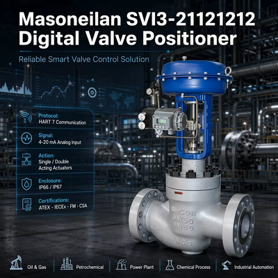 ماسونيلان SVI3-21121212 جهاز تحديد موقع الصمام الذكي الكهربائي الهوائي الرقمي
