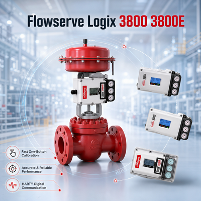 محدد الصمام الرقمي الذكي Flowserve Logix 3800 3800E بروتوكول HART للصمامات الهوائية