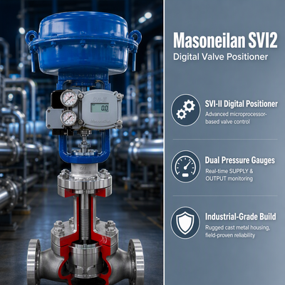 جهاز تحديد موضع الصمام الذكي الأصلي من Masoneilan SVI3 قطعة غيار OEM لجهاز التحكم الرقمي الهوائي