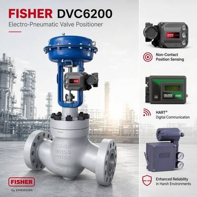 متوفر في المخزون F-isher DVC6200 FIELDVUE محدد موضع الصمام الرقمي HART 4-20mA متحكم كهرو-هوائي للمشغل الهوائي