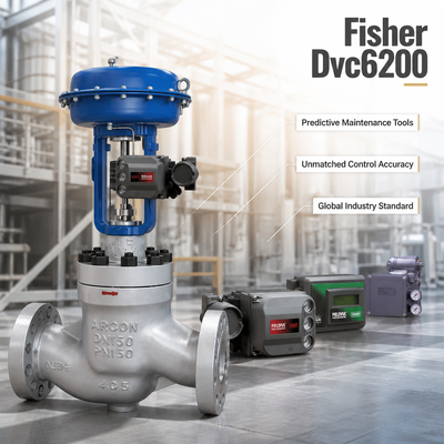 F-isher DVC6200 موقف الصمام الذكي مع التشخيص الكامل للعملية للصمام التحكم في محطة توليد الطاقة الكيميائية للغاز
