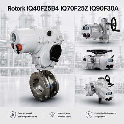 الدوار الأصلي IQ40F25B4 IQ70F25Z IQ90F30A مفاعل كهربائي ذكي 1000-2000Nm IP68 تحكم صمام الفراشة المحرك
