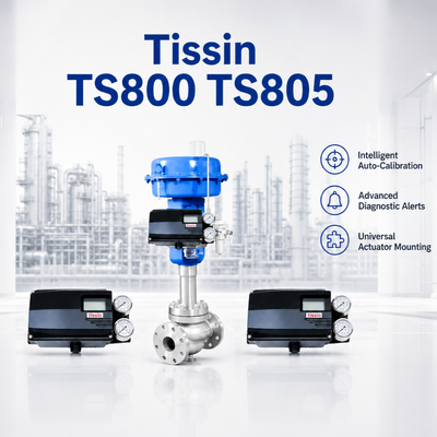 محدد صمام ذكي جديد من سلسلة Tissin TS800 TS805، محدد صمام تحكم رقمي بتقنية HART