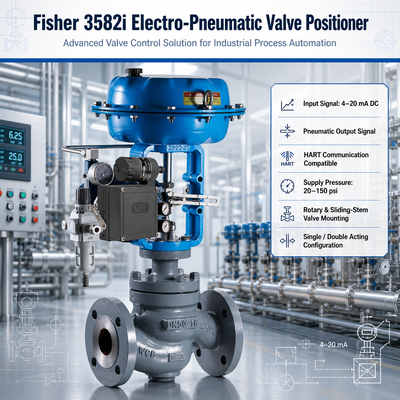 3582i جهاز تحديد وضع الصمام الكهربائي الهوائي 4-20mA I/P Converter Control Valve