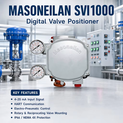 وحدة تحكم صمام التحكم الرقمي Masoneilan SVI1000 HART، موضع صمام كهرو-هوائي