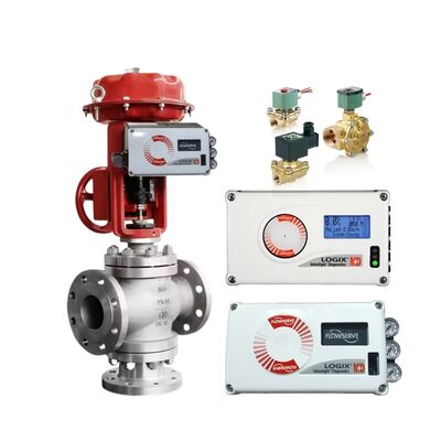 وحدة تحكم الصمام الذكية الرقمية Flowserve Logix 520MD HART الكهروميكانيكية الهوائية مع صمام الملف اللولبي Asco