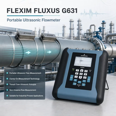 Flexim FLUXUS G631 أداة الكشف عن التسرب المتنقلة غير الغازية المضغوطة على عداد تدفق الموجات فوق الصوتية