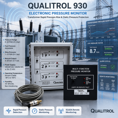 جهاز مراقبة الضغط للمحولات (Qualitrol 930) جهاز مراقبة الضغط متعدد المستشعرات جهاز مراقبة الضغط جهاز مراقبة الإنذار
