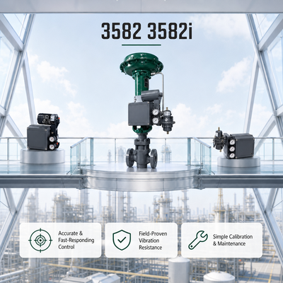 3582 3582i Pneumatic Valve Positioner Industrial Automation Controller Linear Actuator Valve Supplier