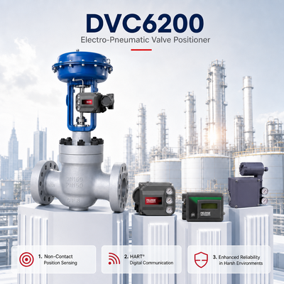 نظام التحكم في الصمامات لنظام الأجهزة الآمنة FIELDVUE DVC6200 SIS لإيقاف التشغيل في حالات الطوارئ HART