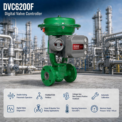 DVC6200F FD Double Acting FOUNDATION فيلدبوس مراقب صمام ذكي موقف صمام رقمي