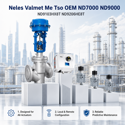 Neles Valmet Me Tso OEM ND7000 ND9000 ND9103HX8T ND9206HE8T جهاز تحديد المواقع الهوائي الذكي الصمام الخطي الدواري