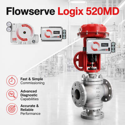 محدد موضع Flowserve Logix 520MD Plus الرقمي HART 7 4-20mA IP66