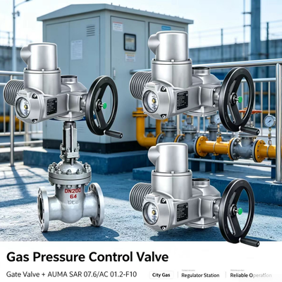 High Quality AUMA SAR 07.6/AC 01.2-F10 Multi-Turn Electric Actuator for Modulating Valve Control 30-60Nm