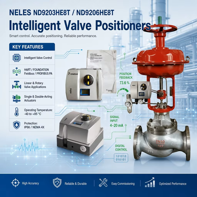 وحدة تحكم الصمام الرقمية Valmet Neles ND9203HE8T ND9206HE8T HART 4-20mA HART لوضع الصمام الدوار والخطي