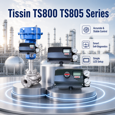محدد موضع الصمام الذكي Tissin TS800 TS805 HART 4 20mA كهرو هوائي IP66 مقاوم للانفجار