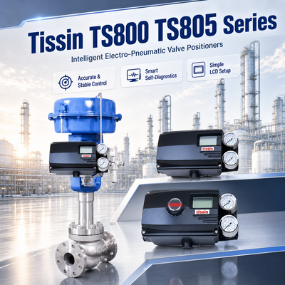 محدد موضع الصمام الذكي Tissin TS800 TS805 Series OEM للأتمتة الصناعية والتحكم عبر HART
