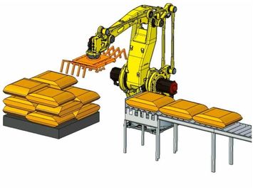 4 محور المناولة روبوت ذراع Fanuc 3.1m الوصول إلى M410 IC 500 Palletizer روبوت