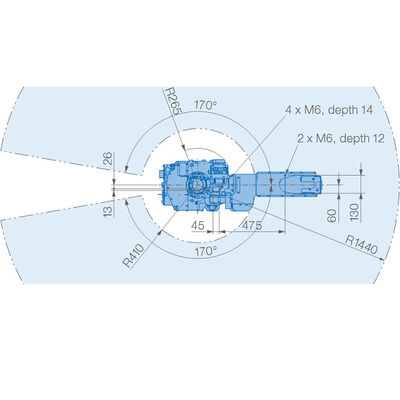 1440 مم 12 كجم لحام قوس الحمولة AR1440 Yaskawa Robot Arm