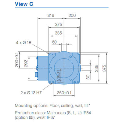 Yaskawa GP25-12 12 كجم الحمولة الصافية 2010 مم 6 ذراع روبوت المحور