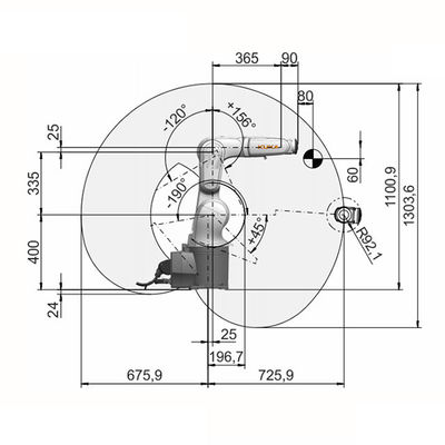KR 6 R700-2 أتمتة غرفة نظيفة Kuka Robot Arm