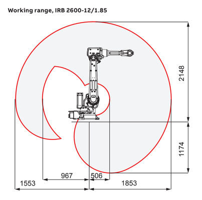 ABB IRB 2600 6 محور ذراع روبوت صناعي كروبوت لحام أوتوماتيكي