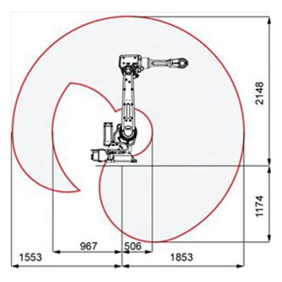ABB Arc Welding Robot IRB 2600 تطبيق صناعي على نطاق واسع لذراع روبوت Mig / Tig