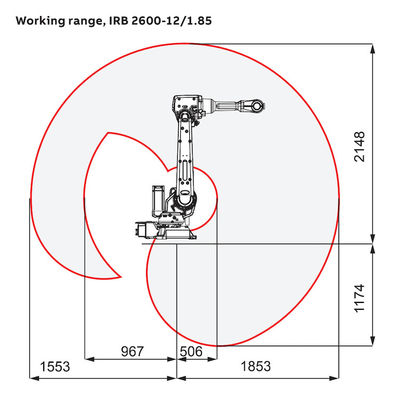 ABB IRB2600 6 محور روبوت صناعي ذراع آلي لحام روبوت