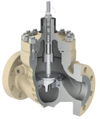 تجمع Samson Globe Valve 3251 مع مشغلات لتنظيم معدل التدفق أو درجة الحرارة