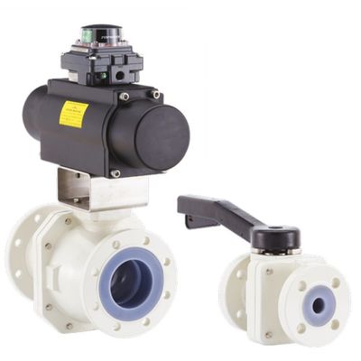 Neotecha NXR PFA صمامات كروية مبطنة بمعايير المشغلات اليدوية API 609