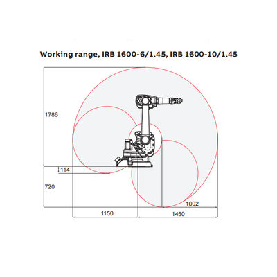 CNC Machine IRB1600-10 / 1.45 Standard with ARC Welders تستخدم كمعالج روبوت صناعي 6 محاور