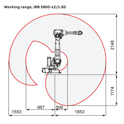 روبوت صناعي IRB 2600-20 / 1.65 مع ذراع روبوت CNC ومشاعل لحام لآلة لحام ARC