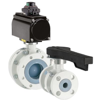 Neotecha صمامات من Emerson نموذج NTB / NTC PFA صمامات كروية مبطنة