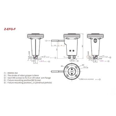 القابض Hitbot Z-EFG-F 6 Axis Industrial Robotic Arm ماكينات القهوة الأوتوماتيكية
