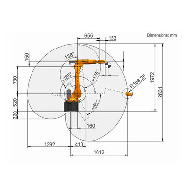 روبوت التعبئة KR 16 R1610 Manipulator Robot Arm 6 محور لتعبئة الروبوت