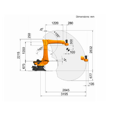 مشاعل اللحام KR 180 R3200 PA Mig Gas Shield 5 Axis Robotic Welding Machine