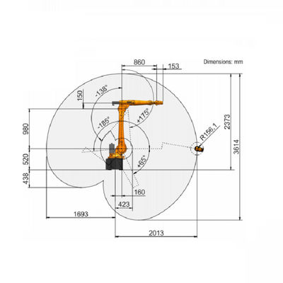 Robot Arm 6 Axis Industrial Kuka Industrial Robot مع حمولة مقدرة تبلغ 16 كجم يدمج اللحام والنقل