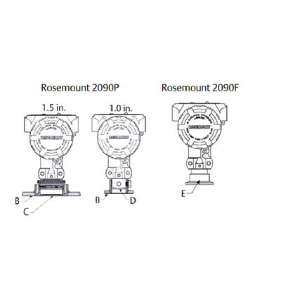 Rose-Mount 2090F جهاز إرسال الضغط الصحي جهاز إرسال الضغط التفاضلي Rosem-Ount