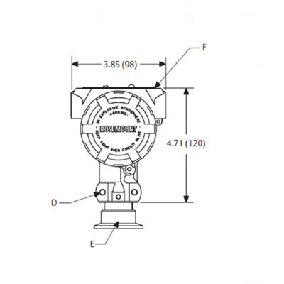 Rose-Mount 2090F جهاز إرسال الضغط الصحي جهاز إرسال الضغط التفاضلي Rosem-Ount