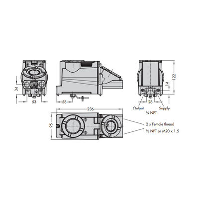 موضعة Samson 3731-3 مع ملاحظات من Positioner Electropneumatic حيث يعمل محدد موضع الصمام مع الصمامات
