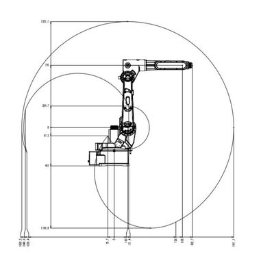 التعامل مع الذراع الروبوتية 6 محاور الصين TKB1600-12KG-1410mm كروبوتات عالمية
