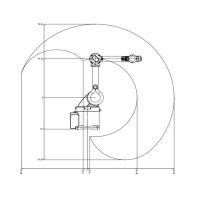 روبوت صناعي 6 محور الصين TKB800-6kg-876mm لتحميل روبوت عالمي