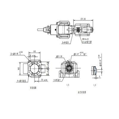 روبوت مناولة المواد TRB050-3kg-616mm الذراع الروبوتية 6 محور كإنسان آلي عالمي