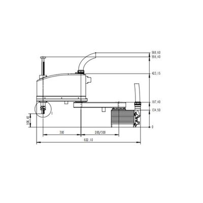 ذراع روبوت صناعي 6 محاور STW030-3KG-500 / 600mm لوحة مفاتيح تركيب Scara Robot