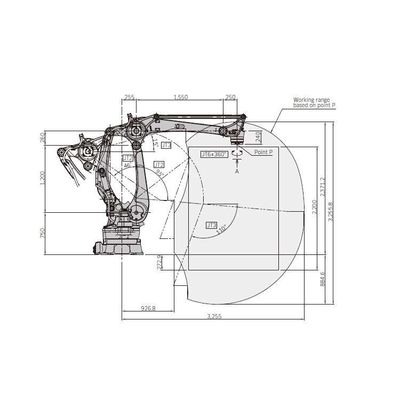 الروبوت المقطعة CP180L 4 محور الذراع الروبوتية لأتمتة التقطيع كروبوت التقطيع