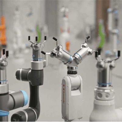الروبوت التعاوني مع 3FG15 ثلاثة أصابع المقبض المرن مع الذراع الروبوتية كمقبض الروبوت
