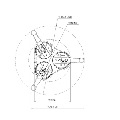 قابض كبير ذو 3 أصابع مع حمولة 15 كجم تعمل مع كوبوت وذراع CNC 6 محور روبوت للاختيار والمكان