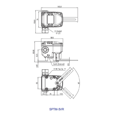 SPTM-5V الذكية الكهربائية صمام التحكم موقف الارسال أجزاء تعمل بالهواء المضغوط